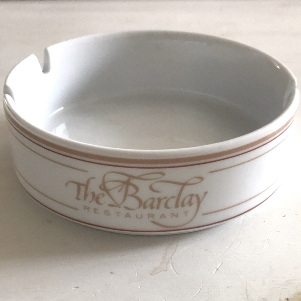 Vintage Ceramic Ashtray 1930 Barclay Restaurant Bauscher Germany
